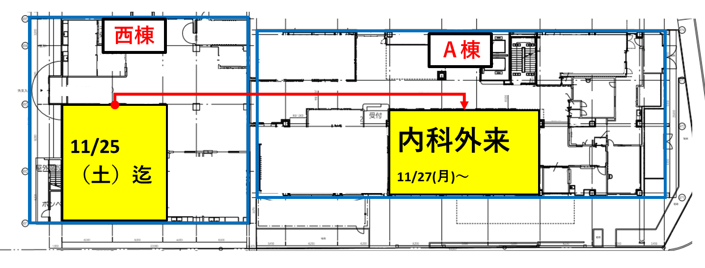 内科移動のお知らせ
