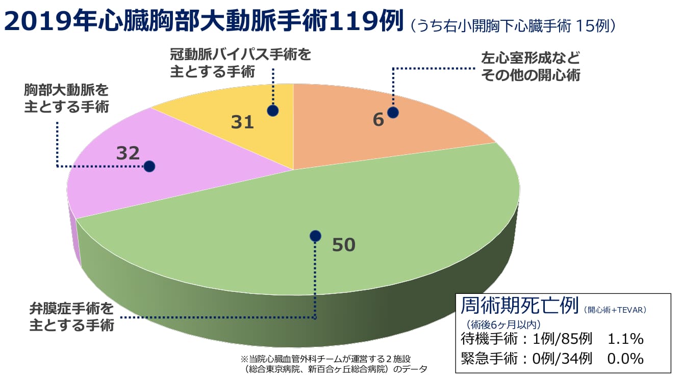 心臓血管外科2019手術実績