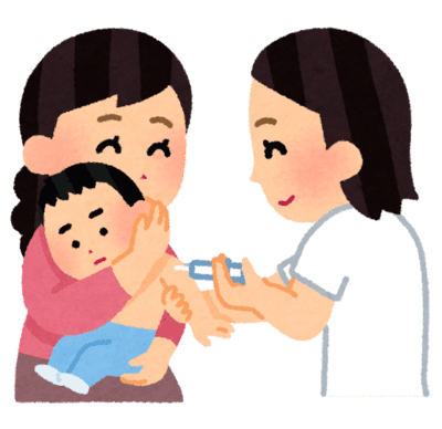 小児科予防接種のイラスト